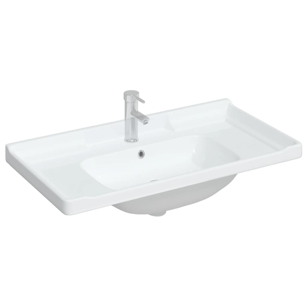 VidaXL Washbasin Rectangular 91.5x48x23 cm Ceramic White