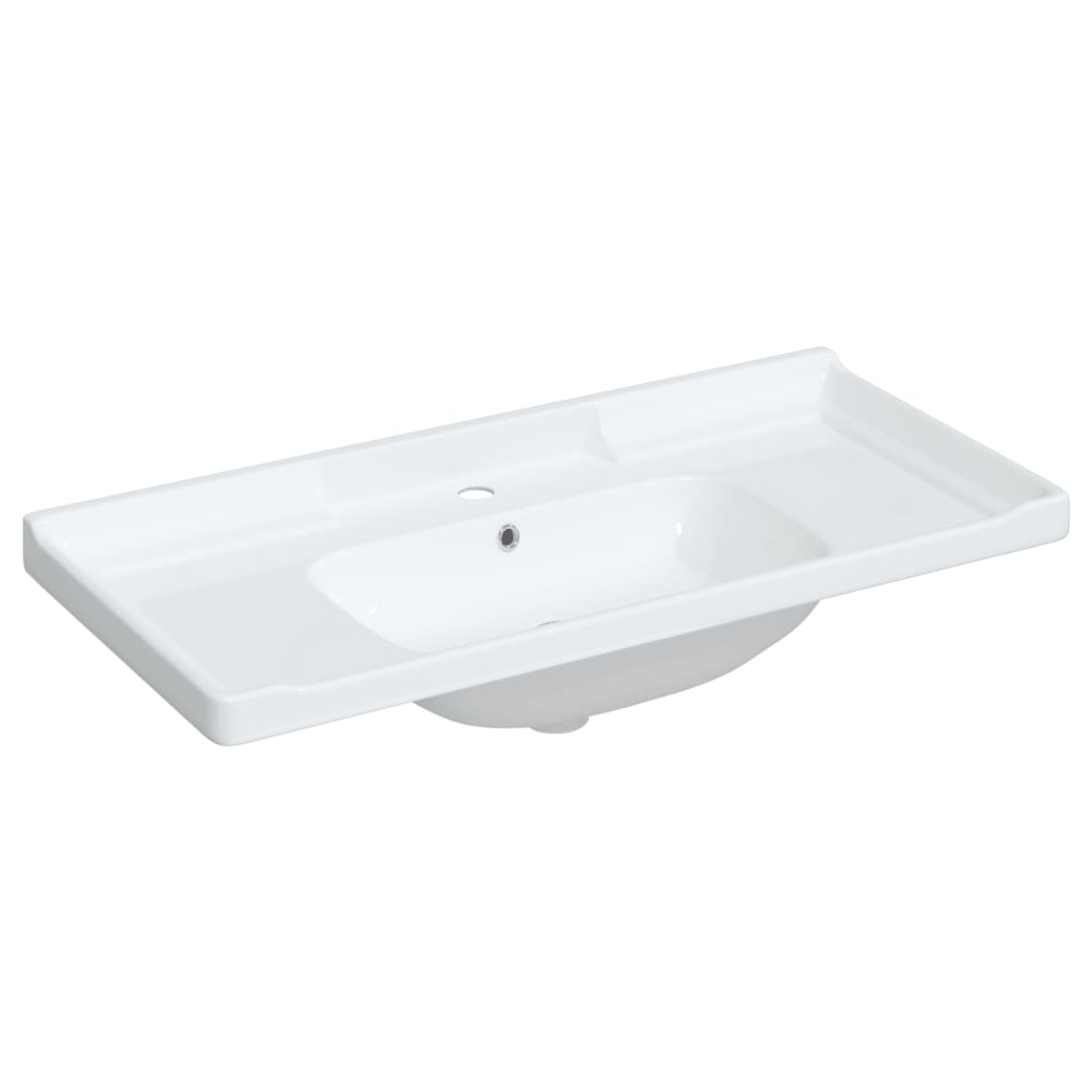 Vidaxl Washbasin rektangulær 100x48x23 cm keramisk hvid