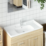 Vidaxl Washbasin rektangulær 100x48x23 cm keramisk hvid