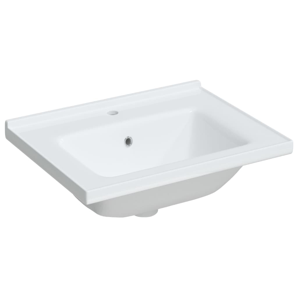 VidaXL Washbasin Rectangular 61x48x19.5 cm Ceramic White