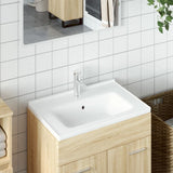 VidaXL Washbasin Rectangular 61x48x19.5 cm Ceramic White