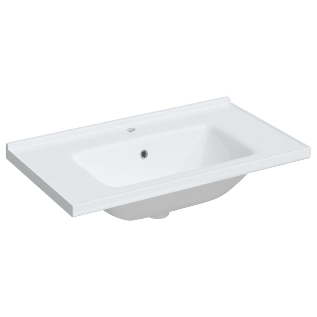 VidaXL Washbasin Rectangular 81x48x19.5 cm Ceramic White
