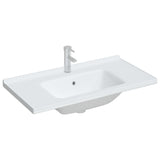 VidaXL Washbasin Rectangular 91.5x48x19.5 cm Ceramic White