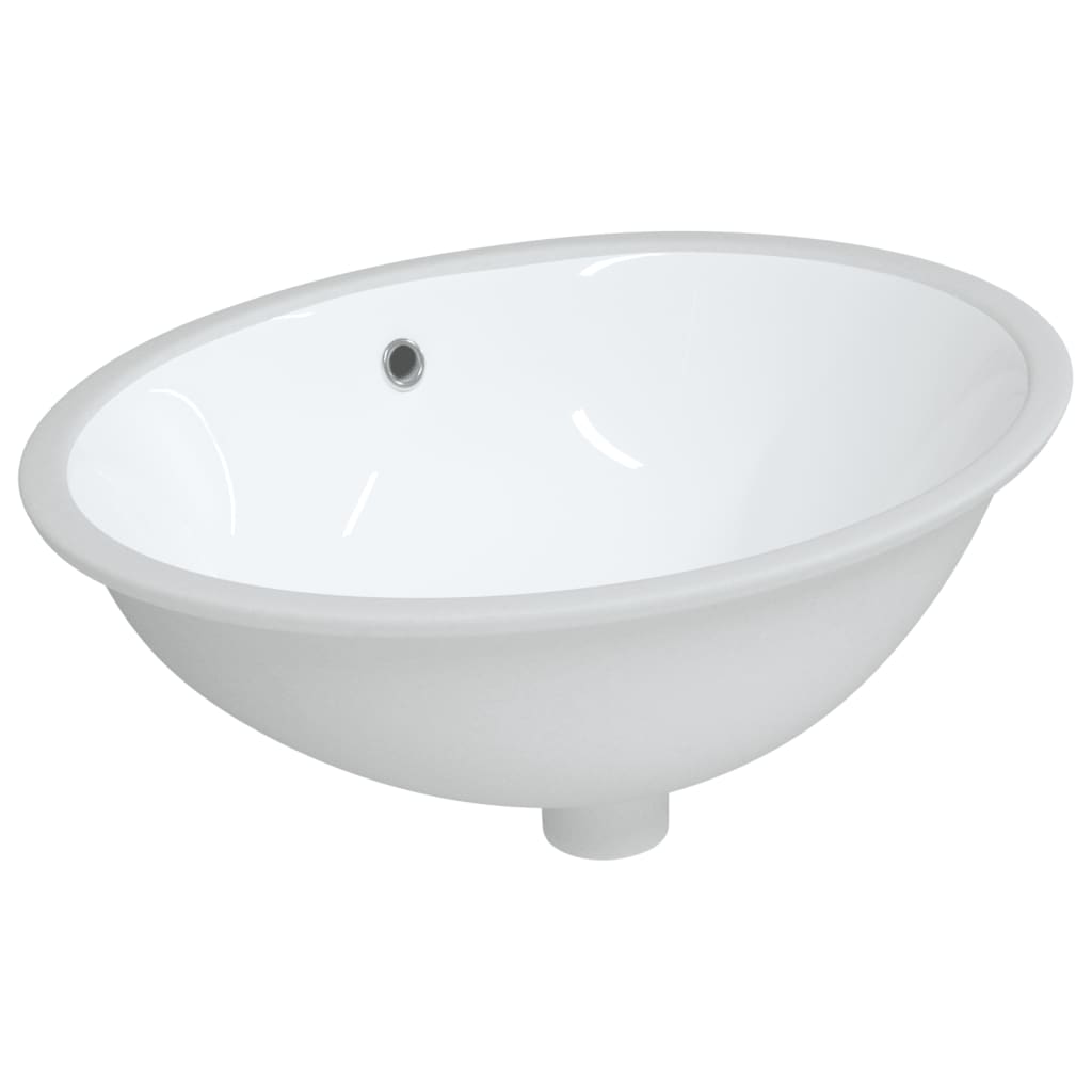 Vidaxl Washbasin Oval 56x41x20 cm keramična bela