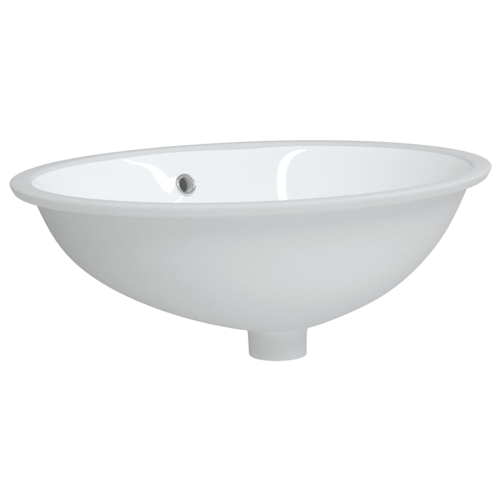 Vidaxl Washbasin Oval 56x41x20 cm keramična bela