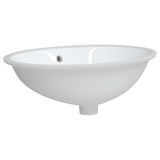 Vidaxl Washbasin Oval 56x41x20 cm keramična bela