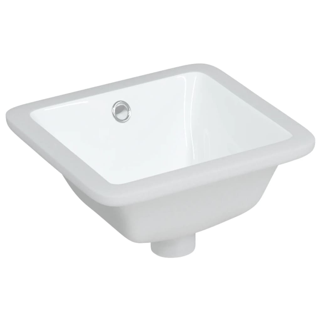 VidaXL Washbasin Rectangular 30.5x27x14 cm Ceramic White
