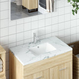 VidaXL Washbasin Rectangular 30.5x27x14 cm Ceramic White