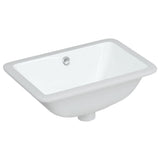 VidaXL Washbasin Rectangular 41.5x26x18.5 cm Ceramic White