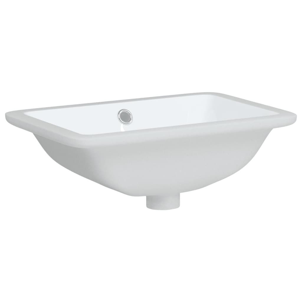 VidaXL Washbasin Rectangular 41.5x26x18.5 cm Ceramic White