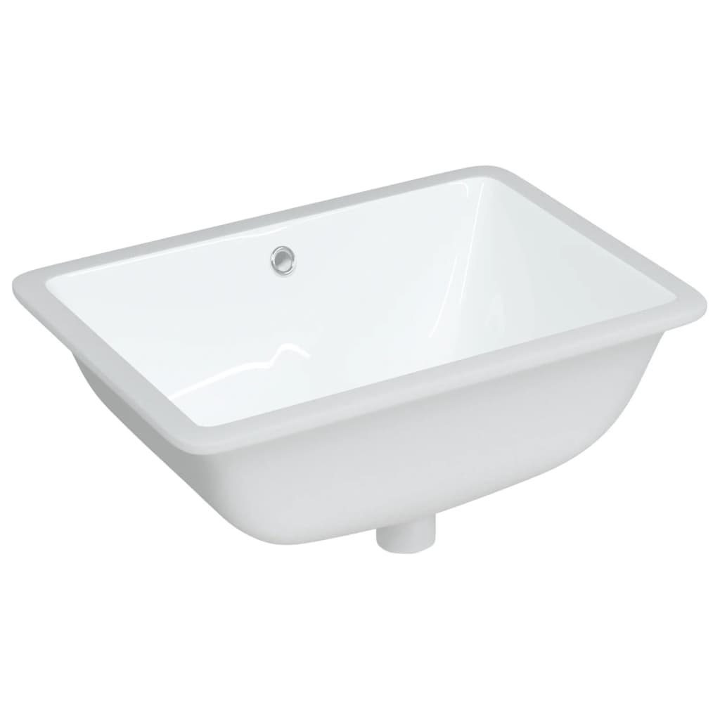 VidaXL Washbasin Rectangular 55.5x37.5x19 cm Ceramic White