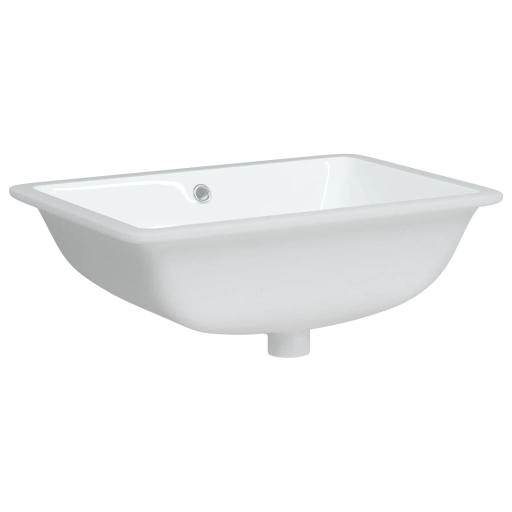 VidaXL Washbasin Rectangular 55.5x37.5x19 cm Ceramic White