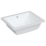 Vidaxl Washbasin rektangulær 50x40.5x18.5 cm keramisk hvid