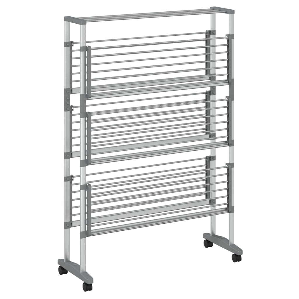 Vidaxl tørkestativ med hjul 89x64x129 cm aluminium