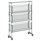 Vidaxl tørkestativ med hjul 89x64x129 cm aluminium