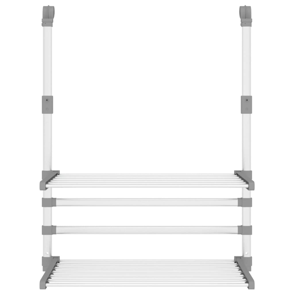 Rack di asciugatura vidaxl per balcone 54x25x42 cm in alluminio
