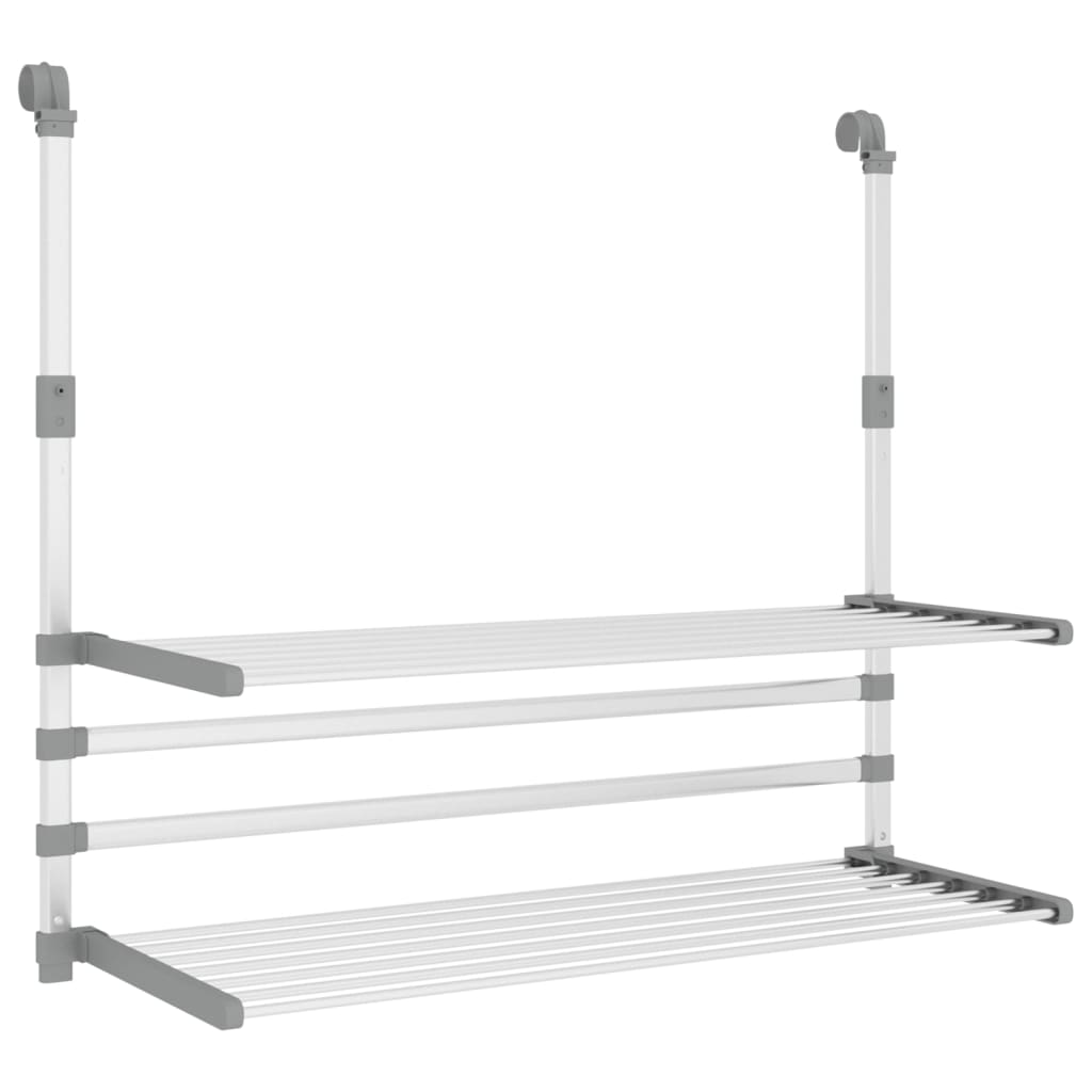 Stojak na suszenie vidaxl na balkon 89x25x (60-95) cm aluminium