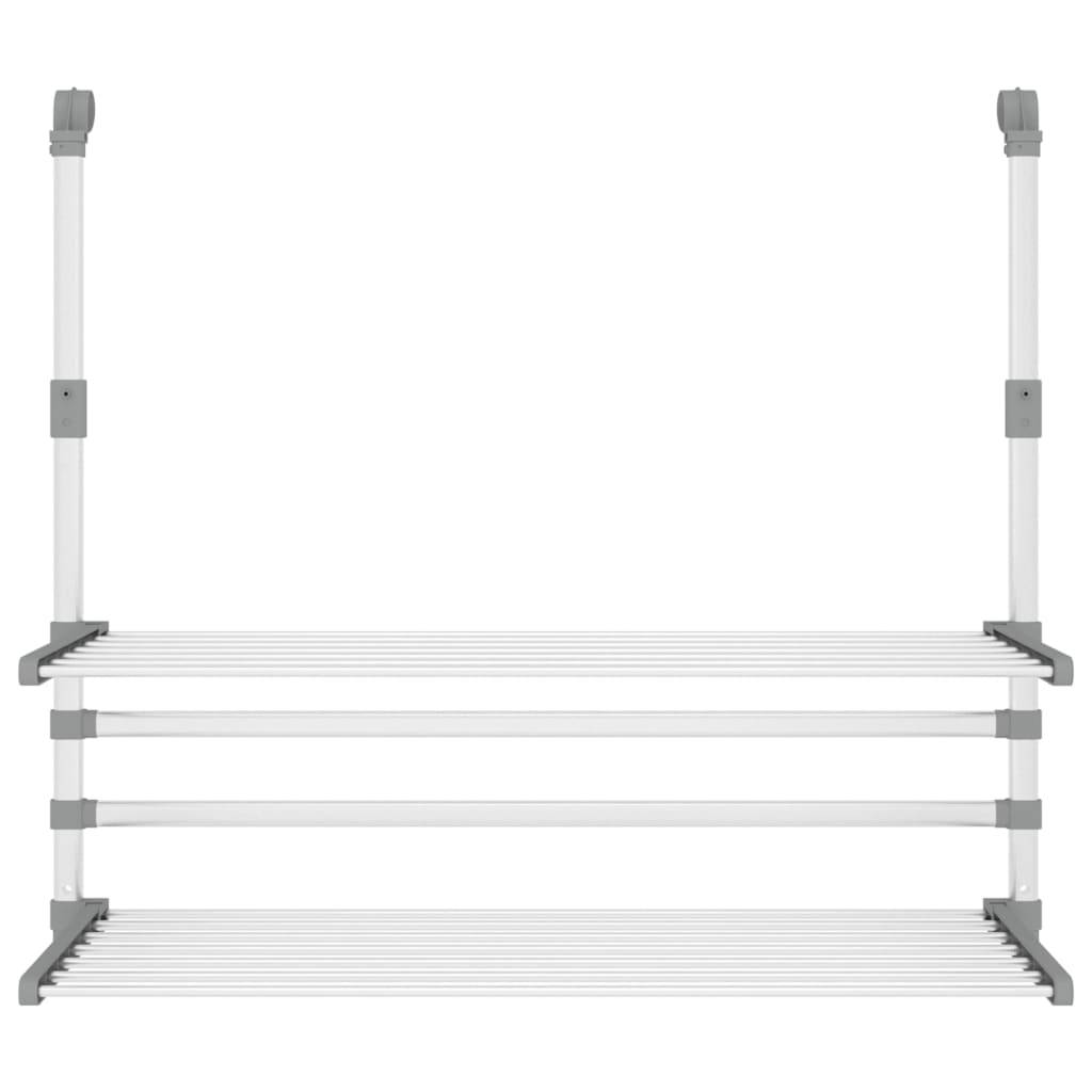 Stojak na suszenie vidaxl na balkon 89x25x (60-95) cm aluminium