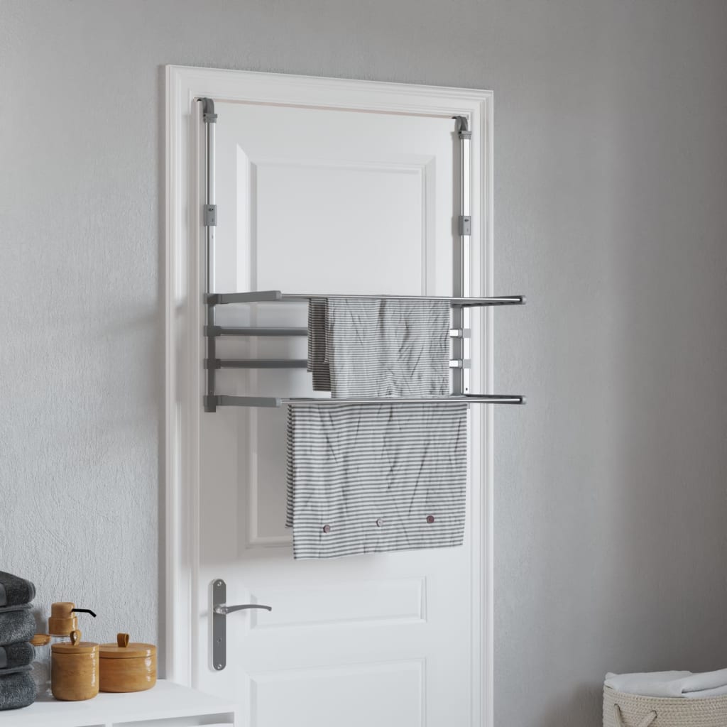 Stojak na suszenie vidaxl na balkon 89x25x (60-95) cm aluminium