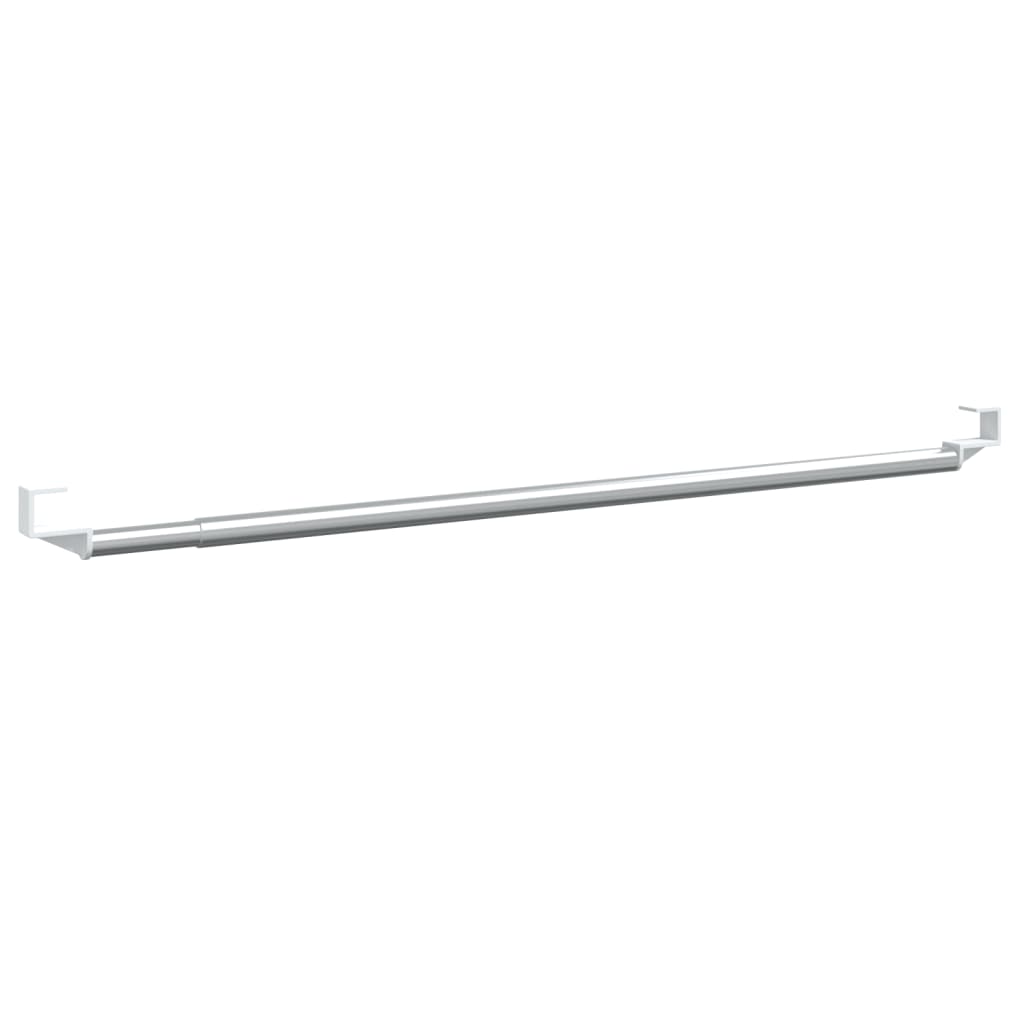 Vidaxl zavese Rails 2 pcs 40-60 cm aluminijaste bele in srebrno obarvano