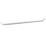 Vidaxl zavese Rails 2 pcs 40-60 cm aluminijaste bele in srebrno obarvano