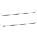 Vidaxl Curtain Rails 2 PCS 60-105 cm hliníková bílá a stříbrná barva