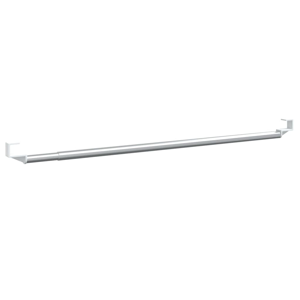 Vidaxl Curtain Rails 2 PCS 60-105 cm hliníková bílá a stříbrná barva