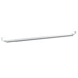 Vidaxl Curtain Rails 2 PCS 60-105 cm hliníková bílá a stříbrná barva