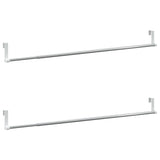 Vidaxl Contain Rails 2 PCS 60-105 cm aluminijasta bela in srebrna obarvana