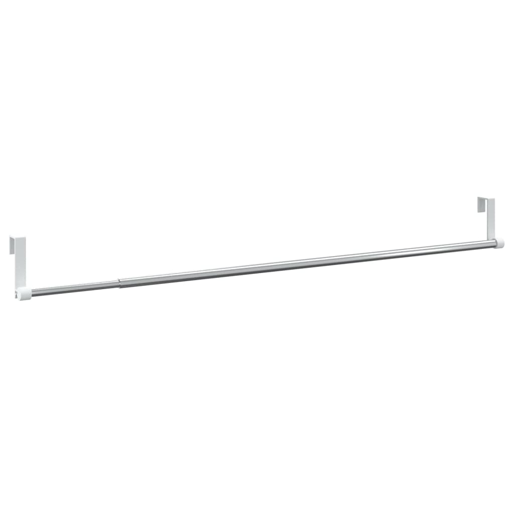 Vidaxl Contain Rails 2 PCS 60-105 cm aluminijasta bela in srebrna obarvana