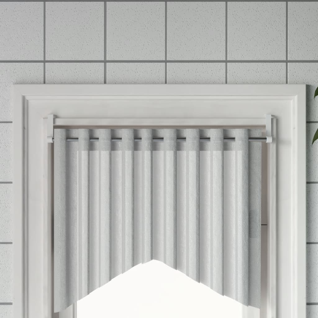 Vidaxl Contain Rails 2 PCS 60-105 cm aluminijasta bela in srebrna obarvana