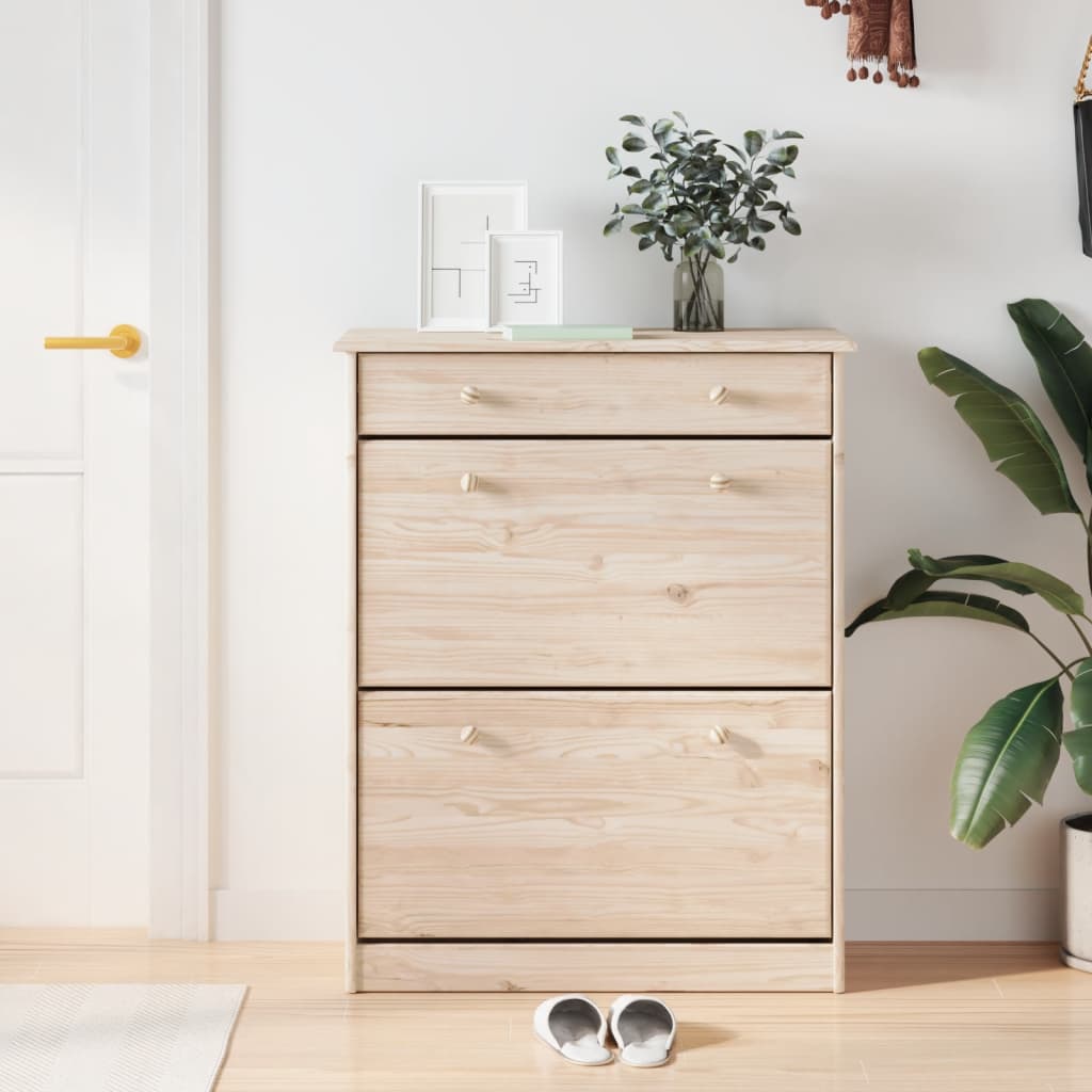 Vidaxl Shoe cabinet Alta 77x35x96 cm Solid pine