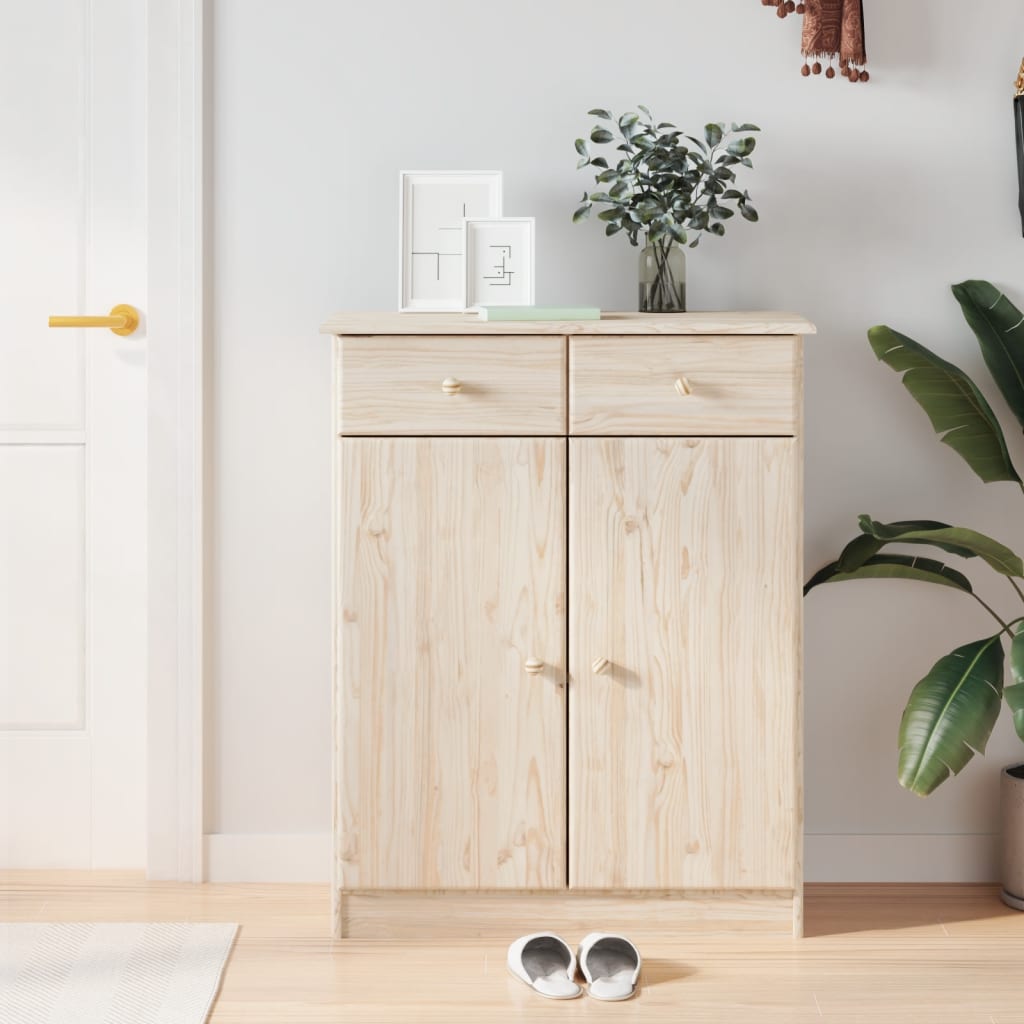 Vidaxl Shoe Cabinet Alta 77x35x96 cm pevná borovice