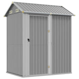 Vidaxl garden shed 192x152.5x237 cm galvanized steel light gray