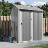 Vidaxl garden shed 192x152.5x237 cm galvanized steel light gray