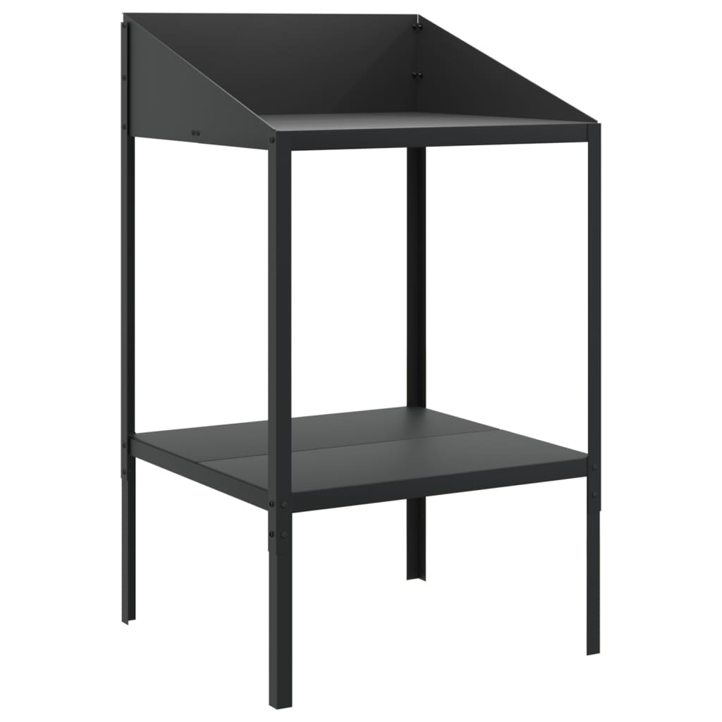Vidaxl Planz Standard 56.5x54.5x100 cm Galavanitiséiert Stol Anthracit Faarf