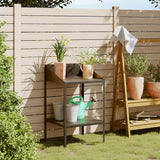 Vidaxl Planz Standard 56.5x54.5x100 cm Galavanitiséiert Stol Anthracit Faarf