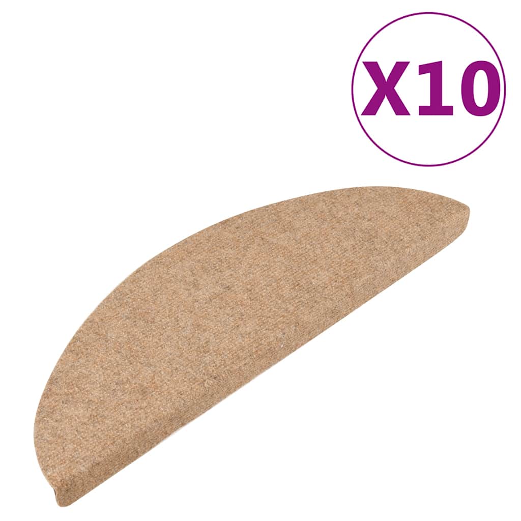 Vidaxl Stair Mats auto-adhésif 10 ST 56X17X3 cm beige