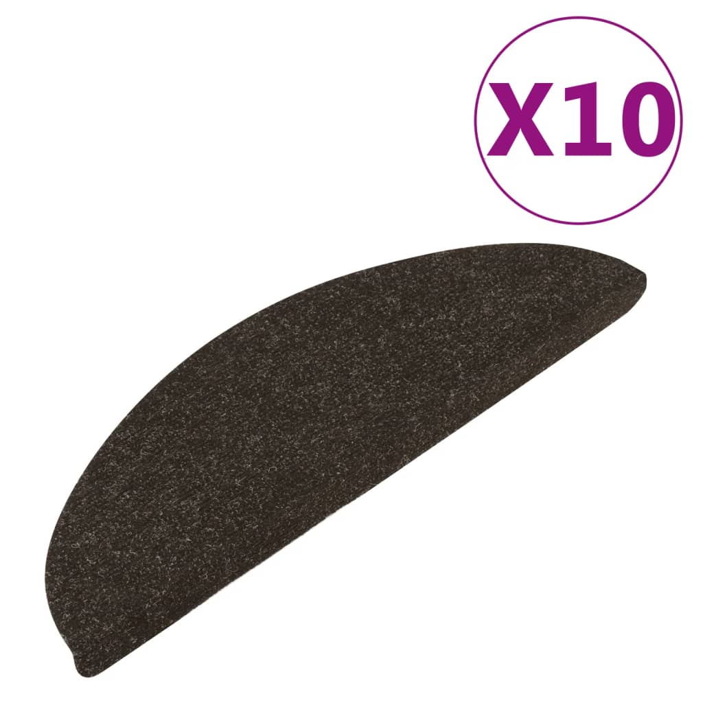 Vidaxl Stair Mats Self Adhesive 10 pcs 65x22,5x3,5 cm antracit -Roredna