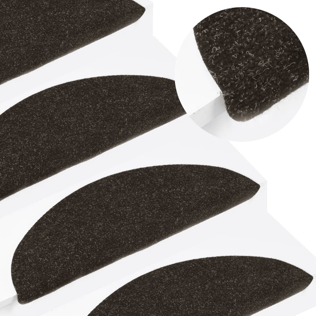 Vidaxl Stair Mats Self Adhesive 10 pcs 65x22,5x3,5 cm antracit -Roredna