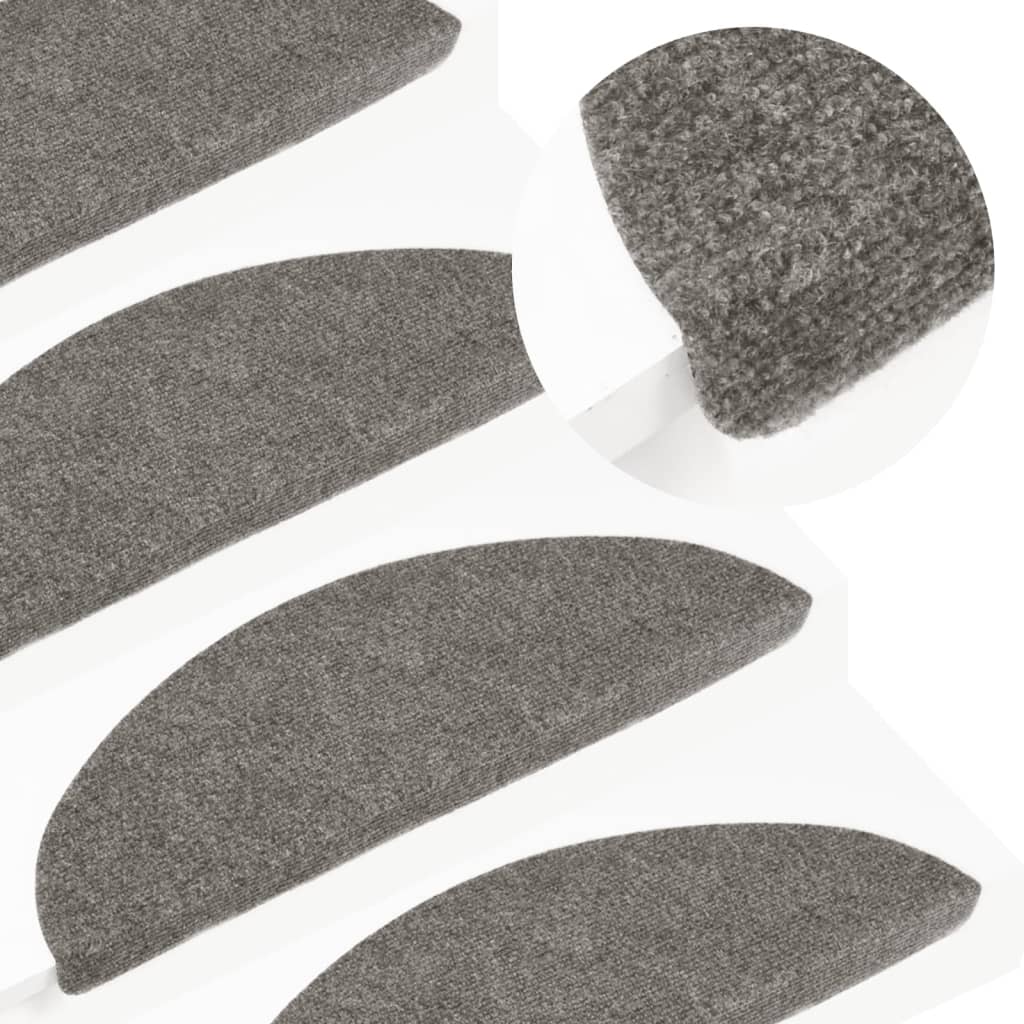 Vidaxl Stairs Mats Self -Adhesive 10 St 56x17x3 CM Gray