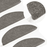 Vidaxl Stairs Mats Self -Adhesive 10 St 56x17x3 CM Gray