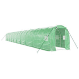 Vidaxl tuinkas z jeklenim okvirjem 40 m² 20x2x2 m zelena