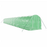 Vidaxl tuinkas z jeklenim okvirjem 40 m² 20x2x2 m zelena