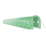 Vidaxl Tuinkas con marco de acero 48 m² 24x2x2 m verde
