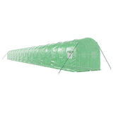 Vidaxl Tuinkas con marco de acero 48 m² 24x2x2 m verde