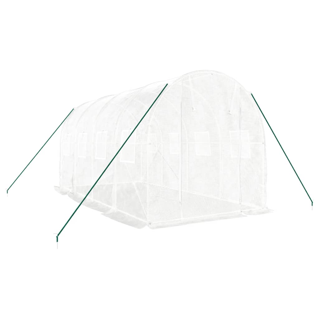 Vidaxl tuinkas con telaio in acciaio 8 m² 4x2x2 m