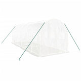 Vidaxl tuinkas con telaio in acciaio 12 m² 6x2x2 m bianco