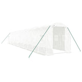VidaXL TUINKAS with steel frame 24 m² 12x2x2 m white