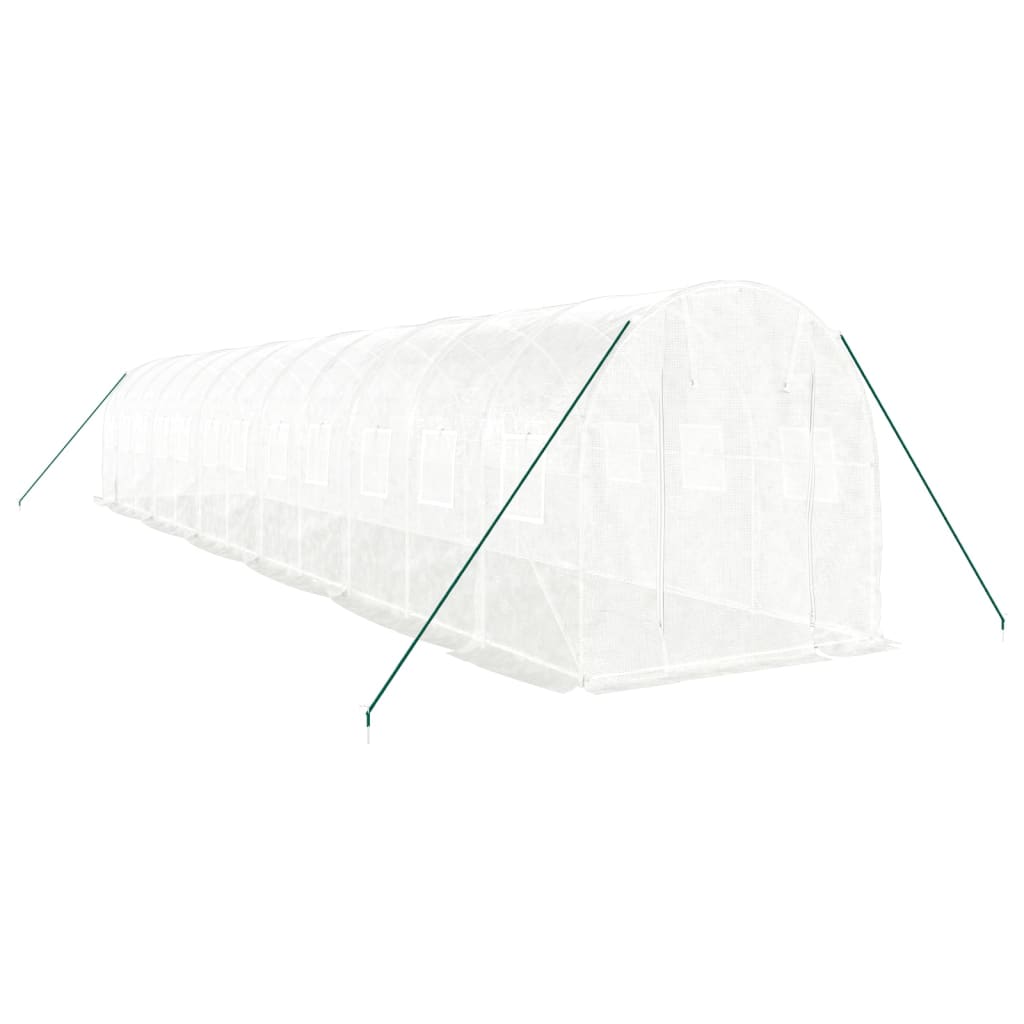 VidaXL TUINKAS with steel frame 24 m² 12x2x2 m white